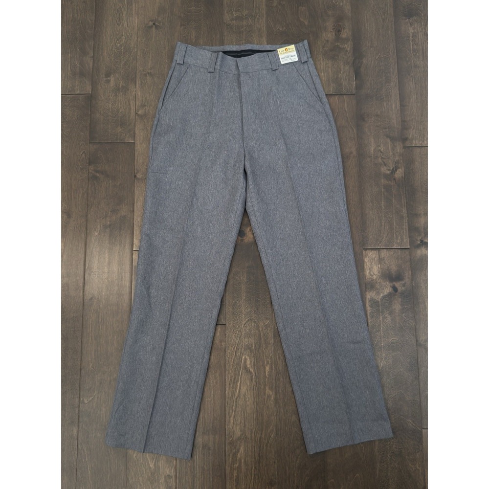 LawPro Men Poly Twill Pocket Trouser Flat Front Grey Dress Pants 32X32 TT091